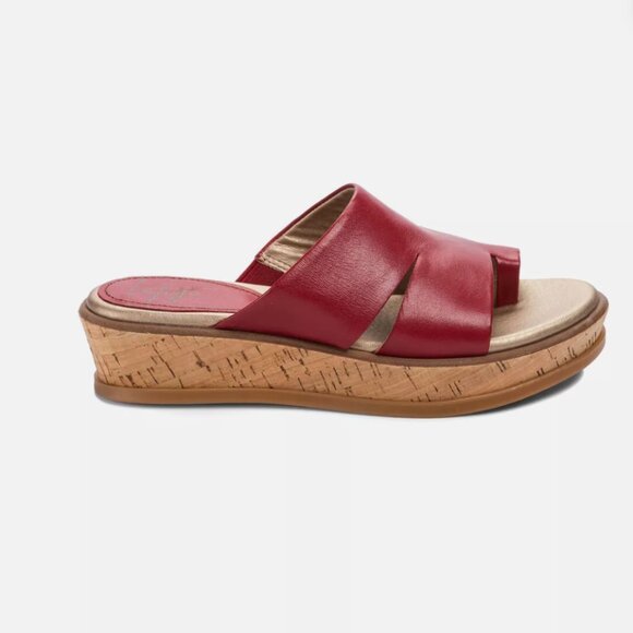 Women's Latigo Karen Leather Platform Sandal Wedge Shoes 7.5 Med - Picture 3 of 12